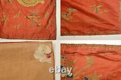 1900's Chinese Silk Embroidery Gold Thread Panel Textile Elephant AS IS Video