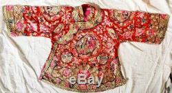1920 Chinese Wedding Dress Is A Rare 2- Pc. Silk Embroidery Hand Stitched, Signed