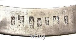 1930's Chinese Sterling Silver Bracelet Cuff Bangle High Relief Figure Mk 60g