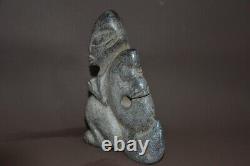 19.5 cm Chinese Hongshan Culture meteorite kneeling person statue