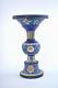 19th Century Chinese Canton Gilt Enamel Cobalt Blue Trumpet Vase 29cm