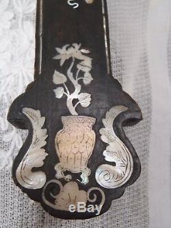 19th Century Chinese Mother of Pearl inlaid hard wood Apostle Cross