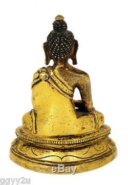 19th Century Chinese Sino Tibetan Tibet Gilt Bronze Seated Buddha