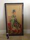 19x35 Large Fine Old Chinese Silk Painting Signed Imperial Wife Han Guo Zhou Wow