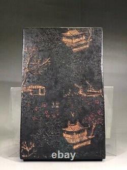 20.3 cm Chinese Ancient Ink block scenery Ink block calligraphy culture