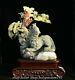 20 Chinese Natural Xiu Jade Carving Tree Beast Wolf Statue Sculpture