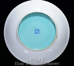 20 Marked Chinese Yongzheng Flowers And Birds Pastel Porcelain Disc