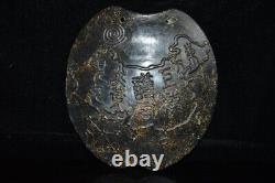 21 cm Chinese Hongshan Culture meteorite turtle shell Map sculpture
