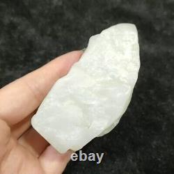 225g Chinese nephrite white slope jade material