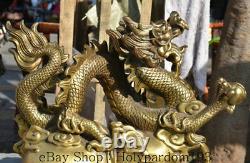 22 Huge Chinese Brass Feng Shui Zodiac Year Dragon Animal Gourd Lucky Statue