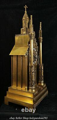 33.2 Huge Chinese Bronze Gilt Cathedral Castle Tower Timepiece Clocks Horologe