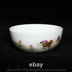 3.4 Yongzheng Chinese Famille rose Porcelain Chook Chicken Water Vessel Bowl