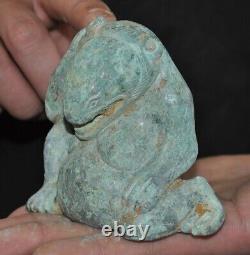 3.6 old Chinese dynasty Bronze ware fengshui wealth beast sacrifice statue