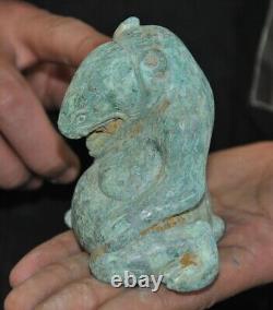 3.6 old Chinese dynasty Bronze ware fengshui wealth beast sacrifice statue