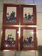 4 Large Framed Antique Chinese Rice Paper Paintings, Pith