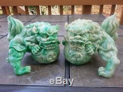 5H Chinese Lucky Lion Foo Dogs Statue