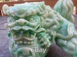 5H Chinese Lucky Lion Foo Dogs Statue
