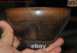 5Old chinese Ancient official Jian Kiln porcelain Dynasty palace Tea cup Bowl