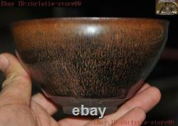 5Old chinese Ancient official Jian Kiln porcelain Dynasty palace Tea cup Bowl