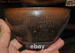 5Old chinese Ancient official Jian Kiln porcelain Dynasty palace Tea cup Bowl