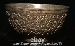 5.2 Marked Old Chinese Copper Silver Dynasty Tongzi Child Round Vessel Bowl