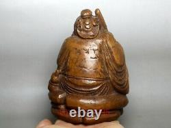 5.3 Old Antique Chinese Folk art Carved Bamboo root god of longevity man statue