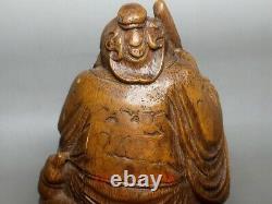 5.3 Old Antique Chinese Folk art Carved Bamboo root god of longevity man statue