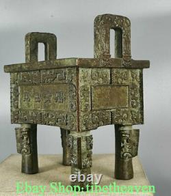5.6 Marked Old Chinese Copper Dynasty Palace 4 Feet Incense Burner 4 Feet Ding