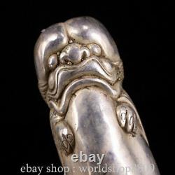 6.8 Chinese ancient silver Handmade Yao Wu Yang Wei organum intromittens statue