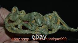 6.8 ancient China Chinese Bronze ware Dynasty person beast barb statue