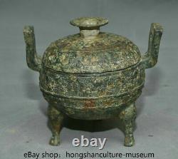 6 Chinese Bronze Ware Dynasty Dragon Beast Lid Handle Incense Burner Censer