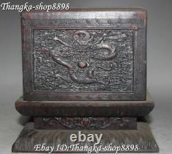 6 Chinese Wood Carving Dynasty Deagon Dragons Seal Signet Stamp Box Boxes