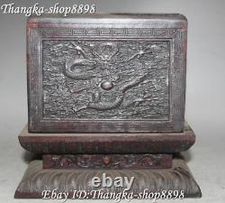 6 Chinese Wood Carving Dynasty Deagon Dragons Seal Signet Stamp Box Boxes