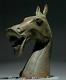 6 Old Chinese Han Dynasty Bronze Ware 12 Zodiac Horse Horses Head Statue