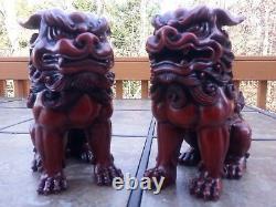 7H Chinese Feng Shui Foo Dogs Statue Lucky Wealth Figurine Gift & Home