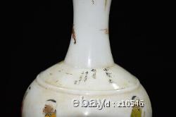7.2 Chinese antiques Colored glaze Color painting Character story pattern vase