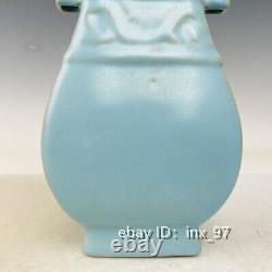 7.2 Chinese antiques Ru Kiln Porcelain Bao Jinkou Handmade binaural bottle