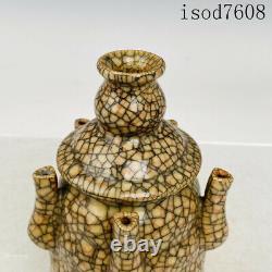 7.2antique Chinese Song dynasty Porcelain Ge porcelain Five hole bottle