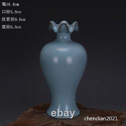 7.36 Chinese antiques Song Dynasty Ru kiln green glaze plum bottle