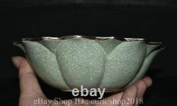7.4 Old Chinese Ru Kiln Porcelain Dynasty Year Fish Pattern Lotus Pen wash