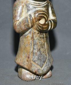 7.4 Rare Old Chinese Hongshan Culture Old Jade Sanxingdui People Sculpture