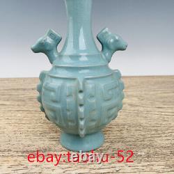 7.6Antique Chinese porcelain Song dynasty Ru kiln Zhanji Zun bottle