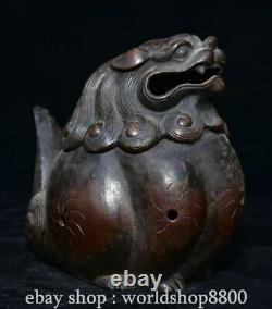 7 Marked Chinese Pure Copper Dynasty Palace Lion Censer incense burner