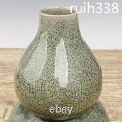 8Old Chinese Song dynasty Ru porcelain gourd bottle Collection Ornaments