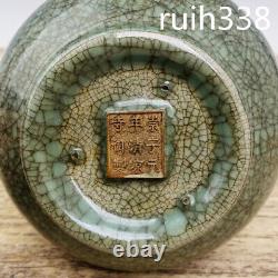 8Old Chinese Song dynasty Ru porcelain gourd bottle Collection Ornaments