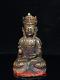 8.2chinese Old Antiques Handmade Pure Copper Buddism Godness Guanyin Buddha Sta