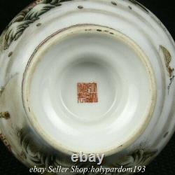 8.2 Qianlong Marked Chinese Colour enamels Porcelain Scenery Bottle Pair BB