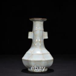 8.3 Chinese Song dynasty guan kiln Porcelain White Ice crack Eight square Vase
