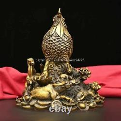 8.5 inch brass home feng shui treasure wealth Chinese Zodiac cock statue