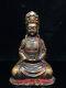 8.6chinese Old Antiques Handmade Pure Copper Guanyin Bodhisattva Buddha Statue